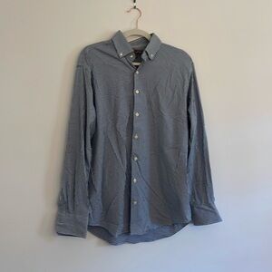 Peter Millar Men’s Button Down Size L Summer Comfort Blue Check